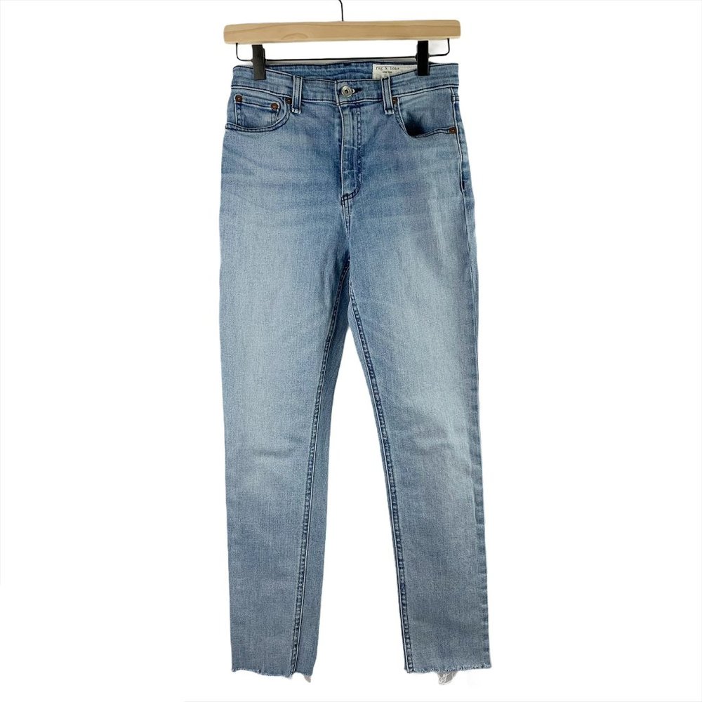 Rag & Bone Nina High-Rise Raw-Edge Skinny Jeans